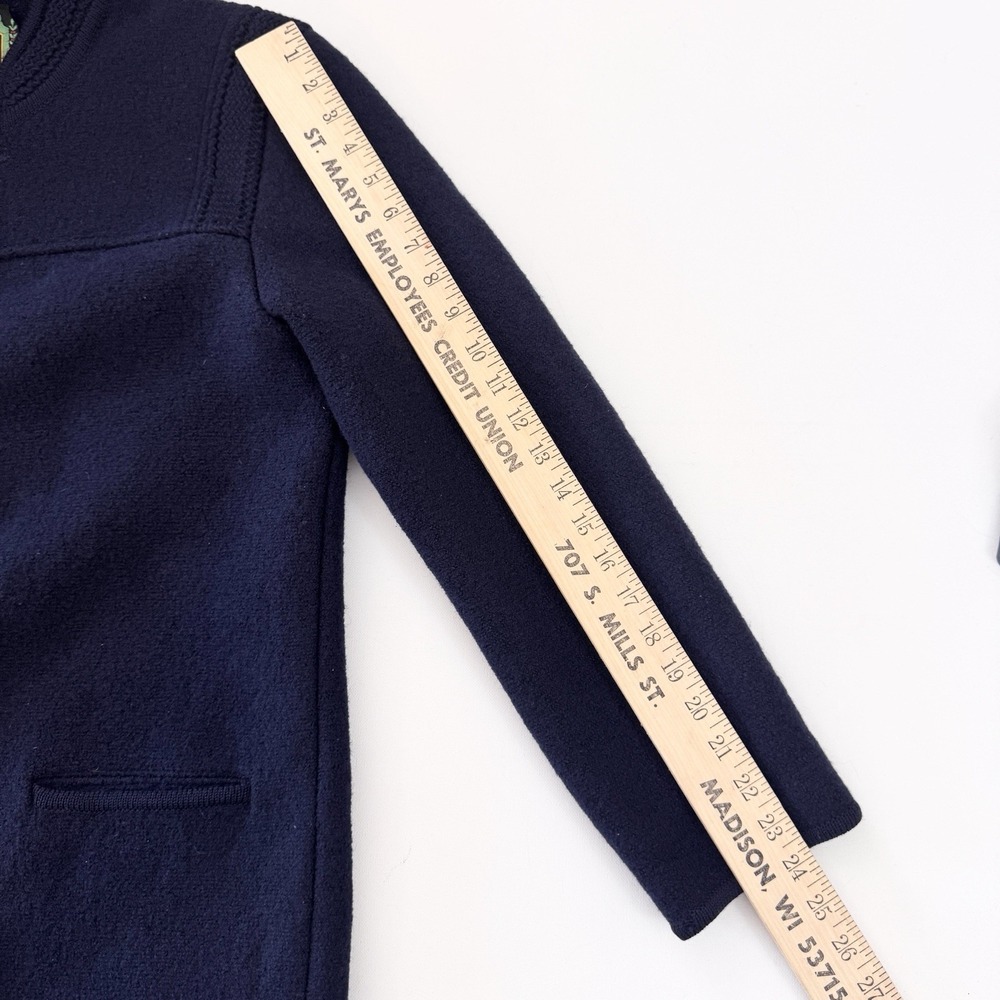 Navy Wool Blend Button-Front Blazer Jacket - image 14